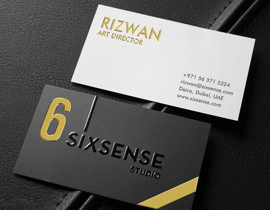3D Spot UV & 3D Foil Business Cards
